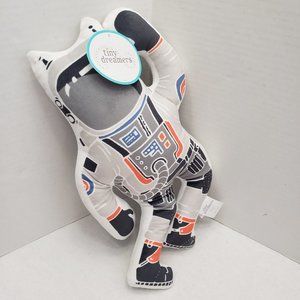 Tiny Dreamers Astronaut Plush Shaped Pillow Grey